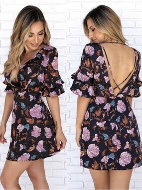 🆕 Floral Bell Sleeve Dress